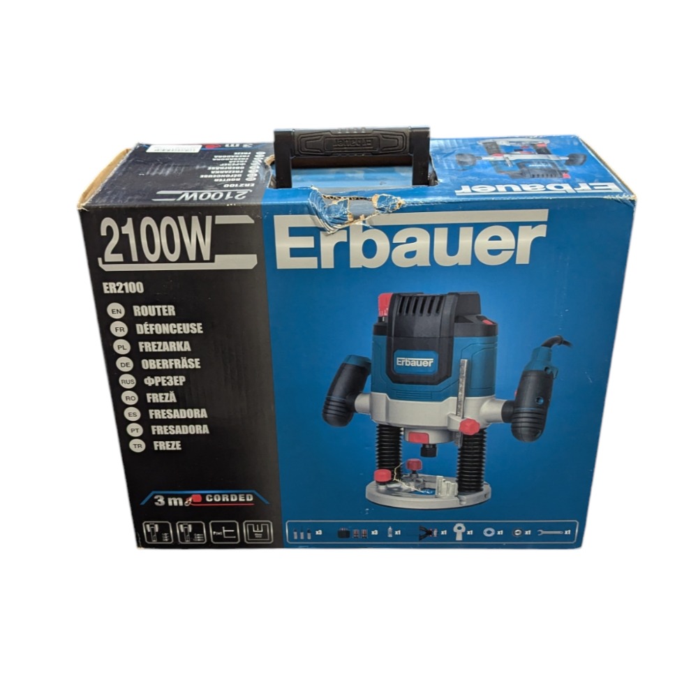 Used Erbauer ER2100 2100W, 220-240V Plunge Router - Own4Less